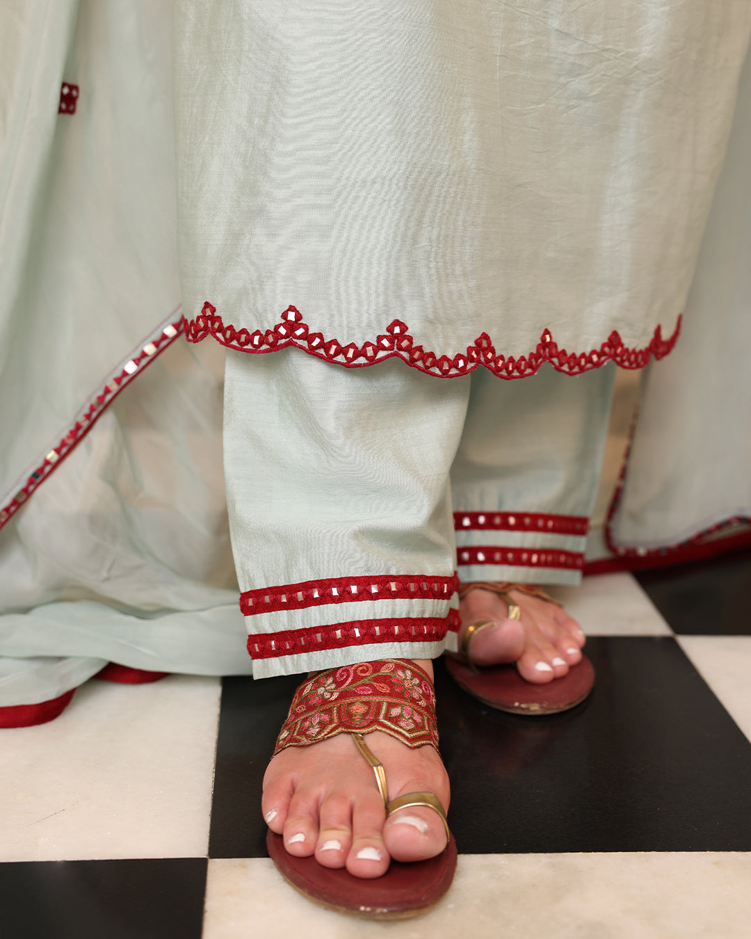 Light Green Straight Kurta Set