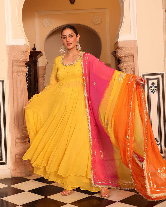 Janhvi Yellow Suit Set