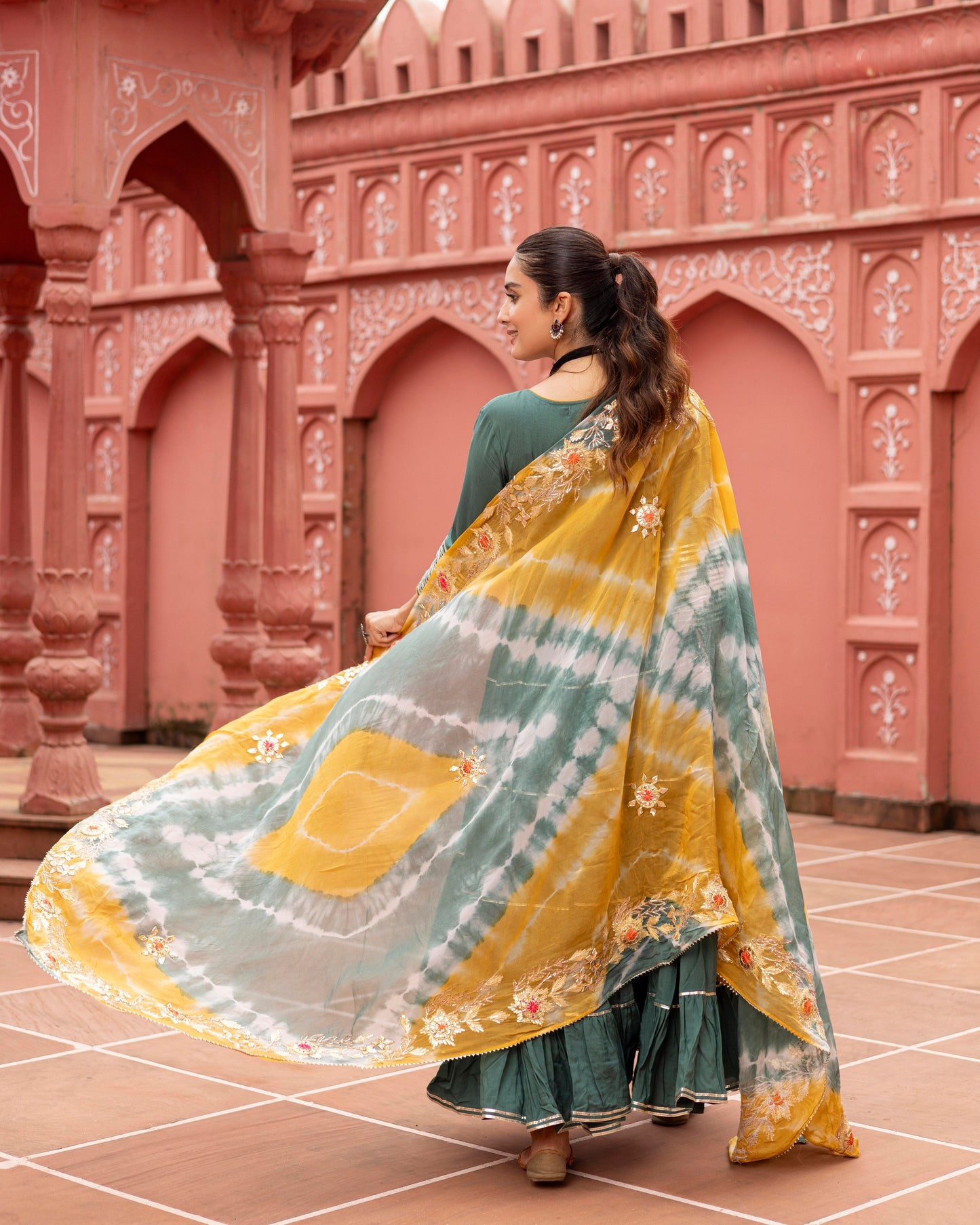 Aqua Lake Anarkali Suit Set