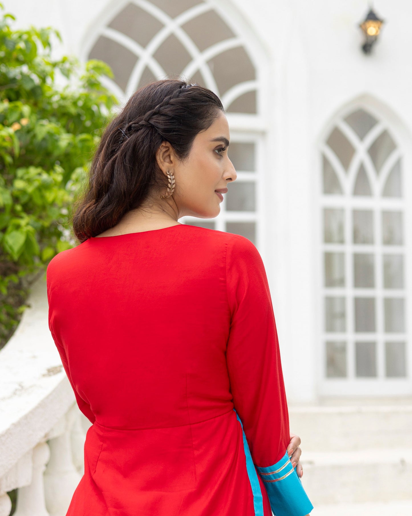Brick Red & blue Sharara set