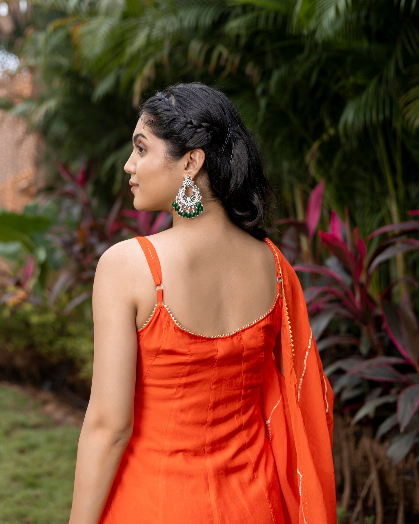 Orange Gotta Patti Suit Set