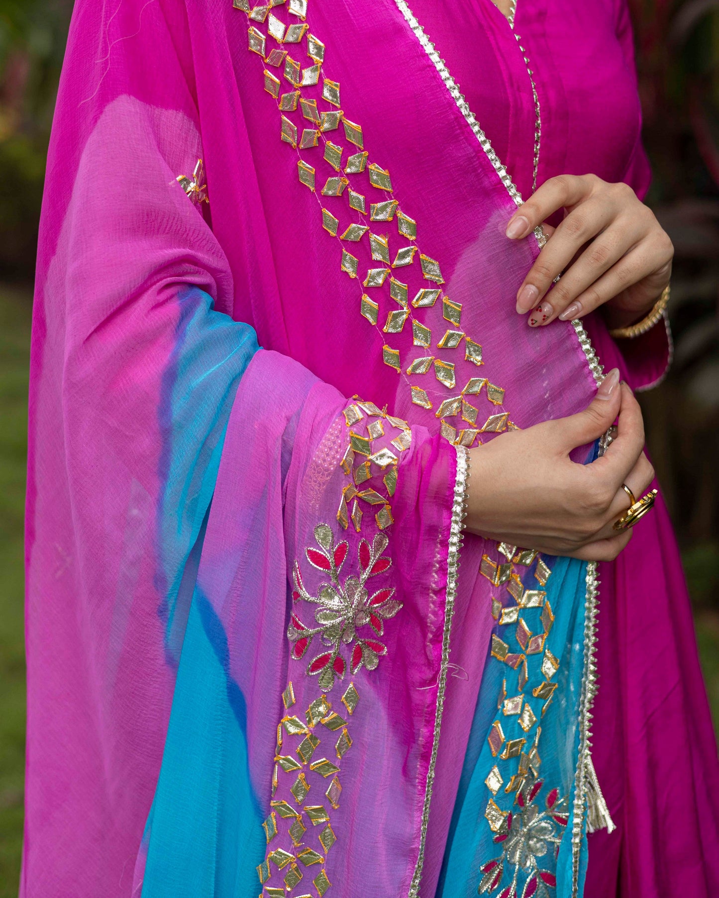 Fandango pink Sharara set