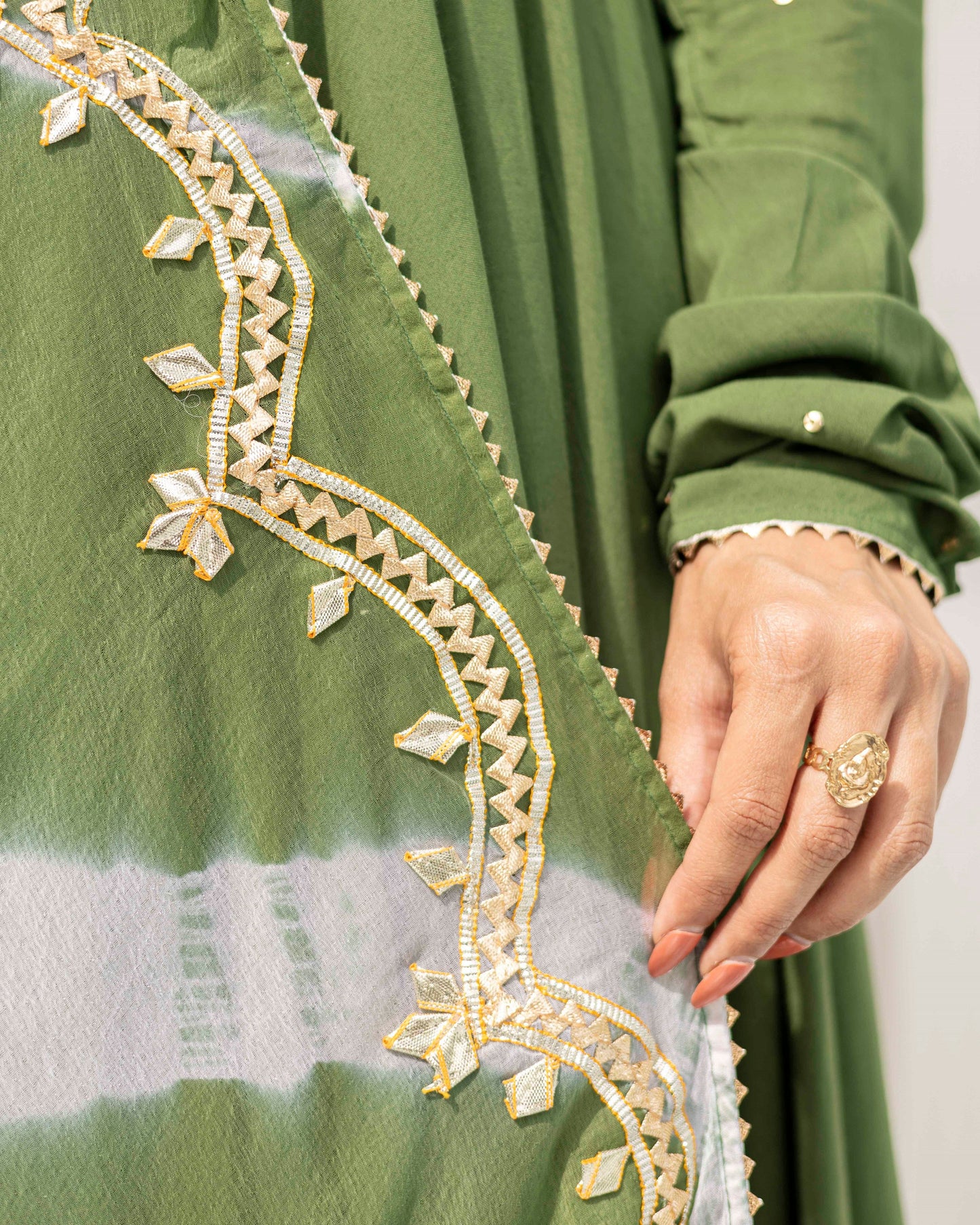 Cadmium Green Anarkali Suit Set