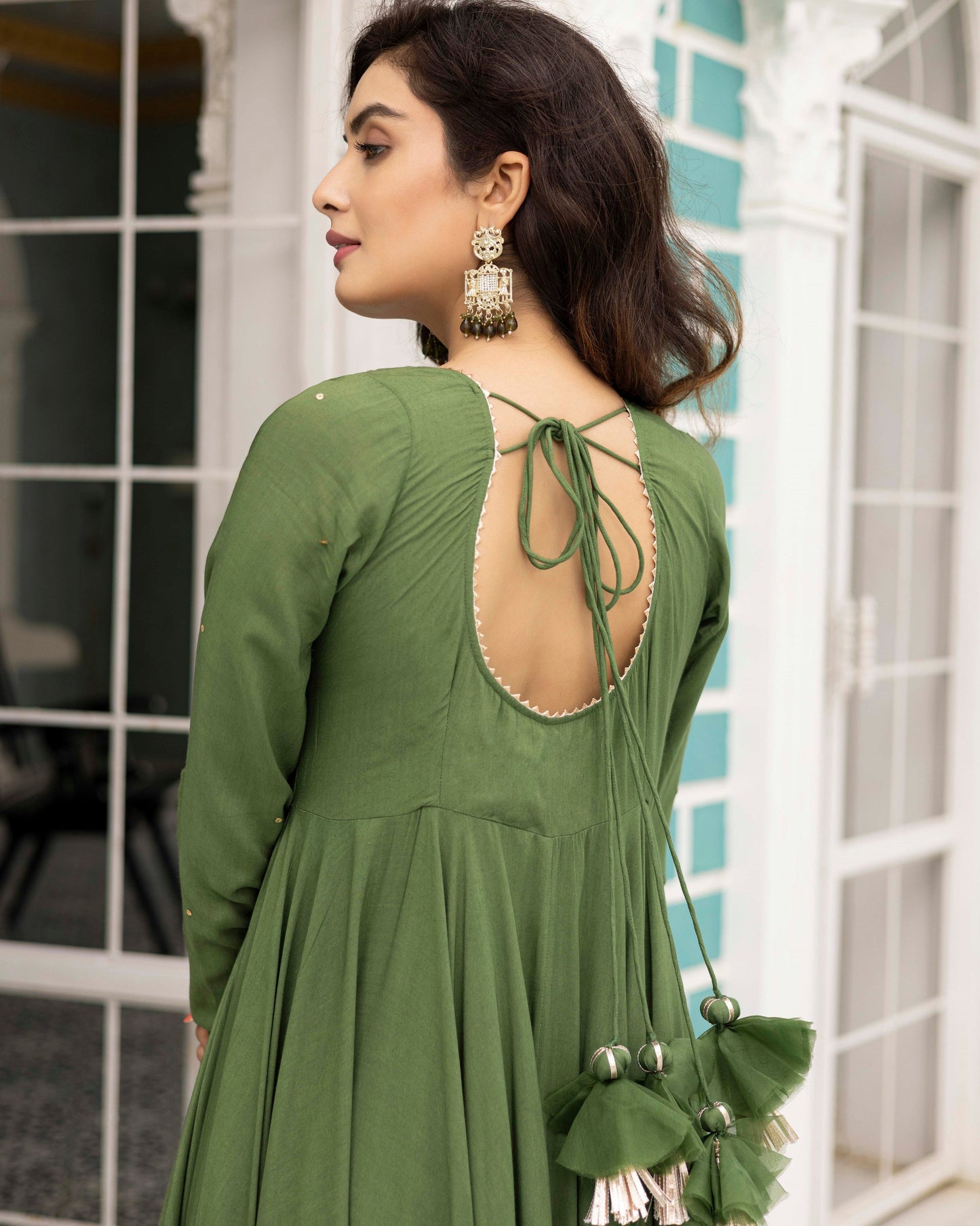 Cadmium Green Anarkali Suit Set