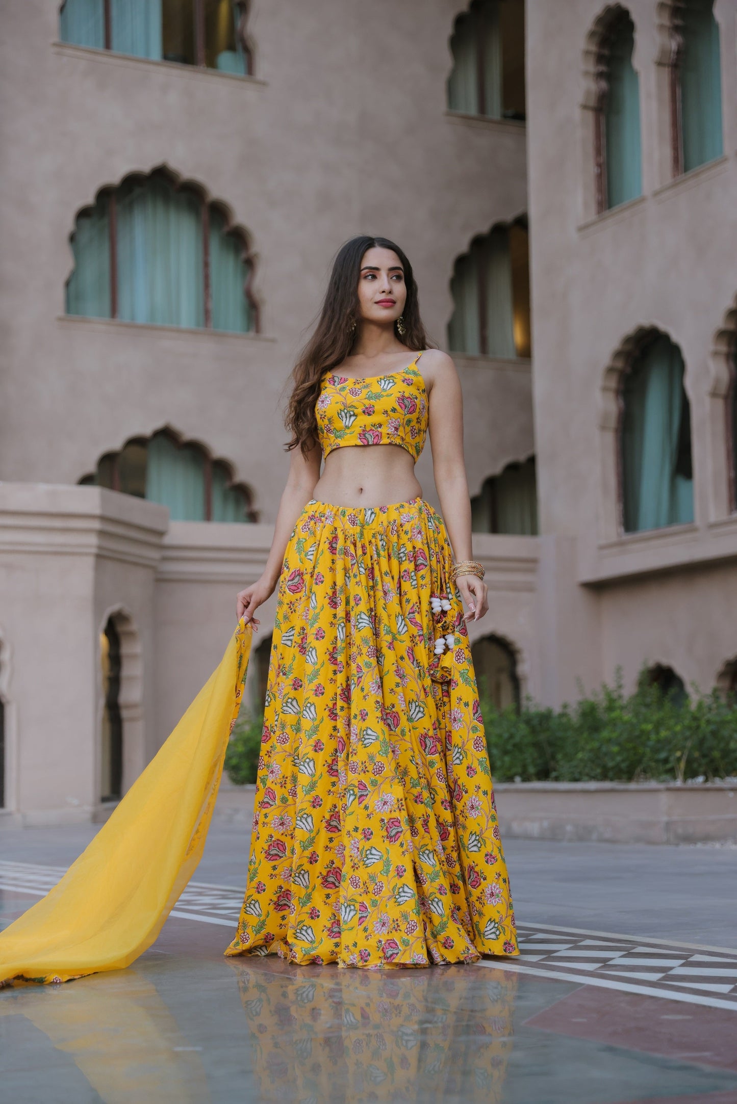 Bumblebee Yellow Lehenga Set