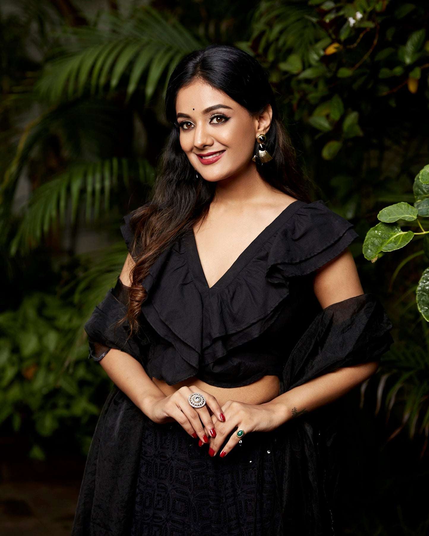 Black Sequence Lehenga