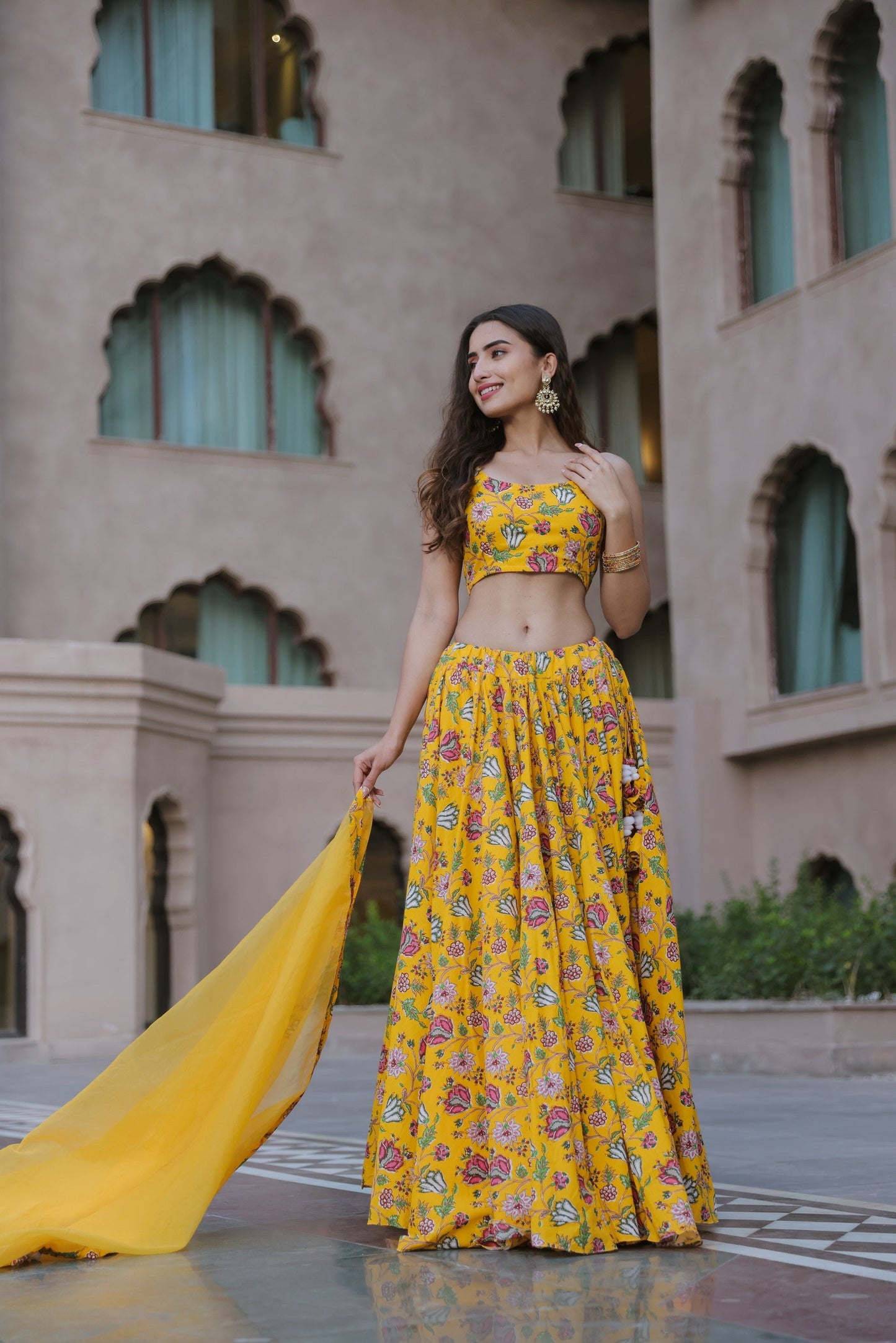 Bumblebee Yellow Lehenga Set