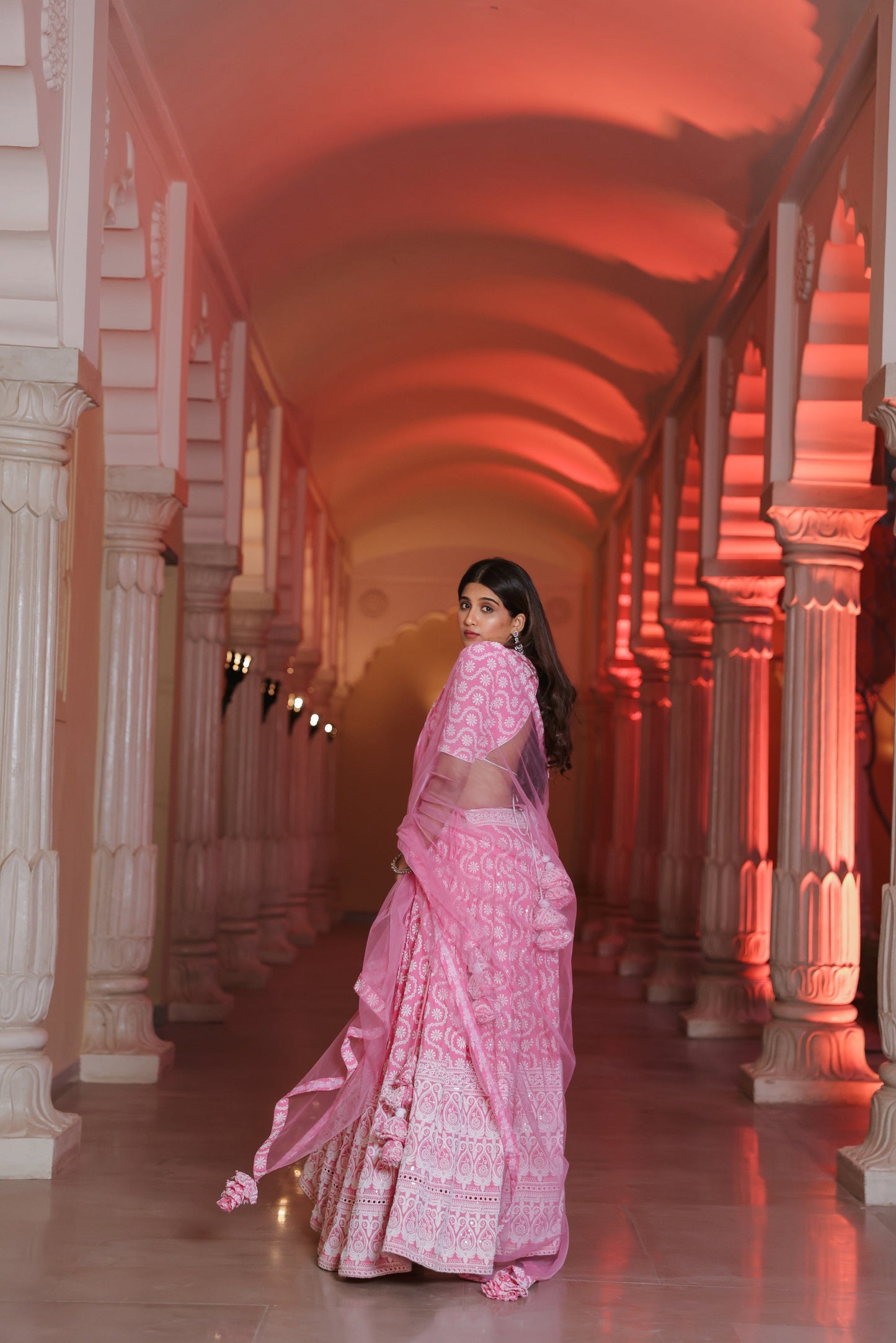Pink Cupcake Embroidered Lehenga