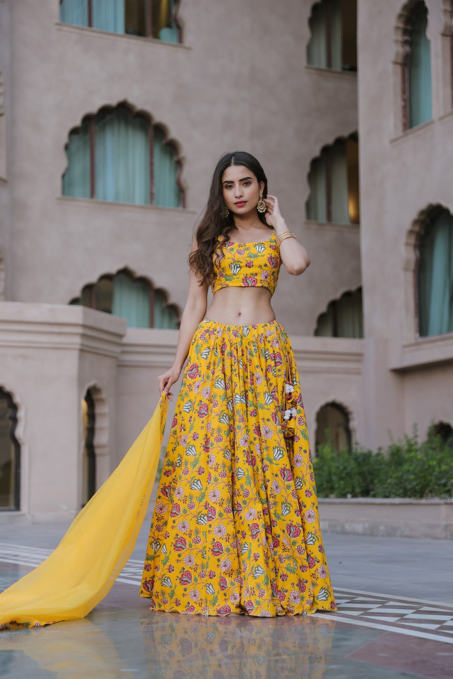 Bumblebee Yellow Lehenga Set