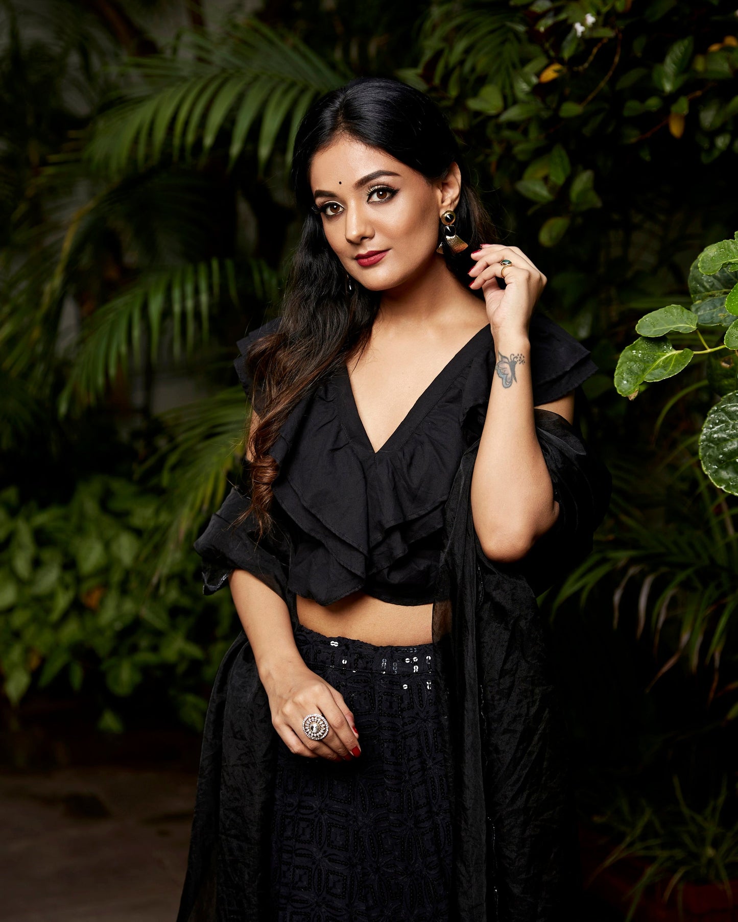 Black Sequence Lehenga