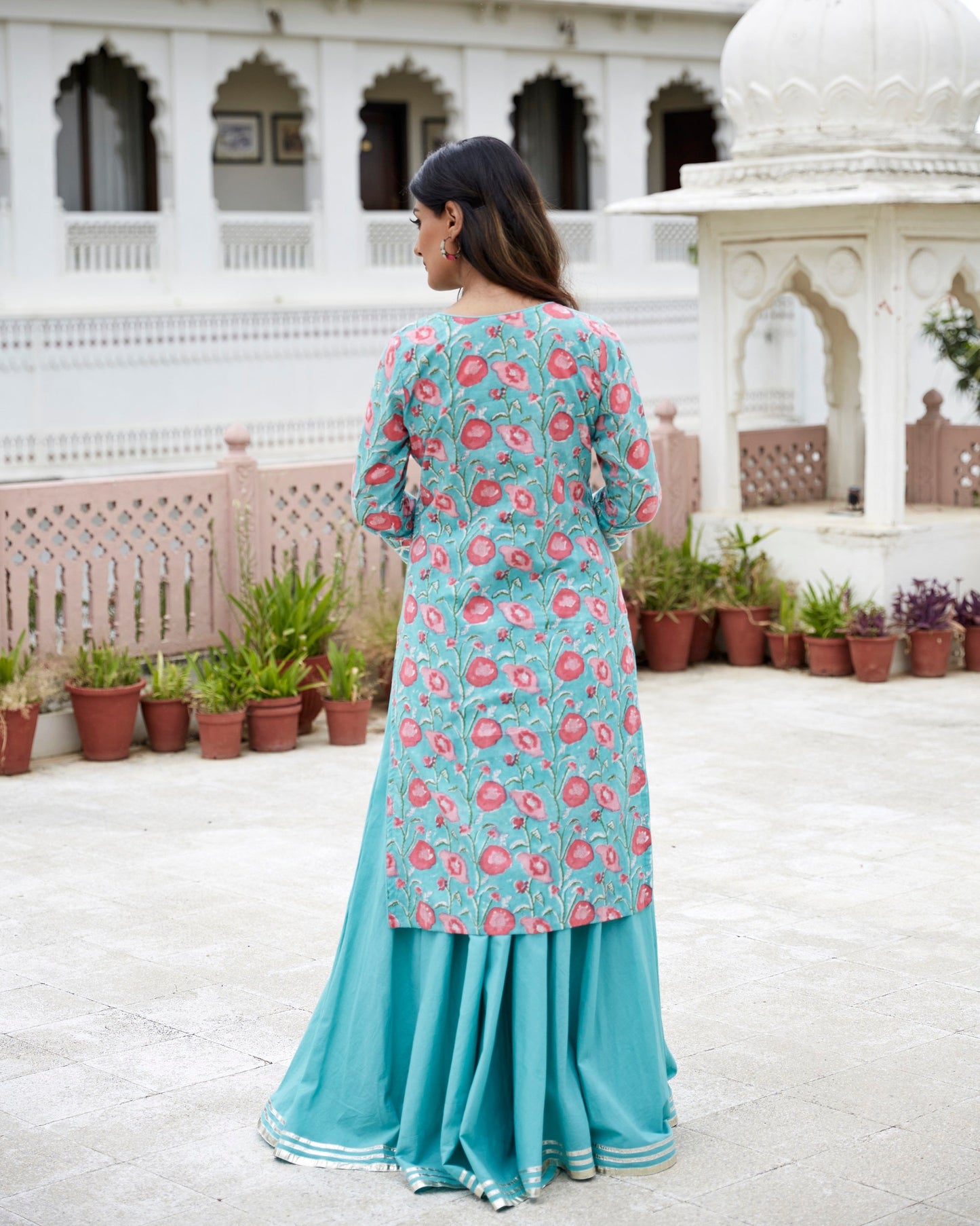 Lotus Jaal Print Kurta Set