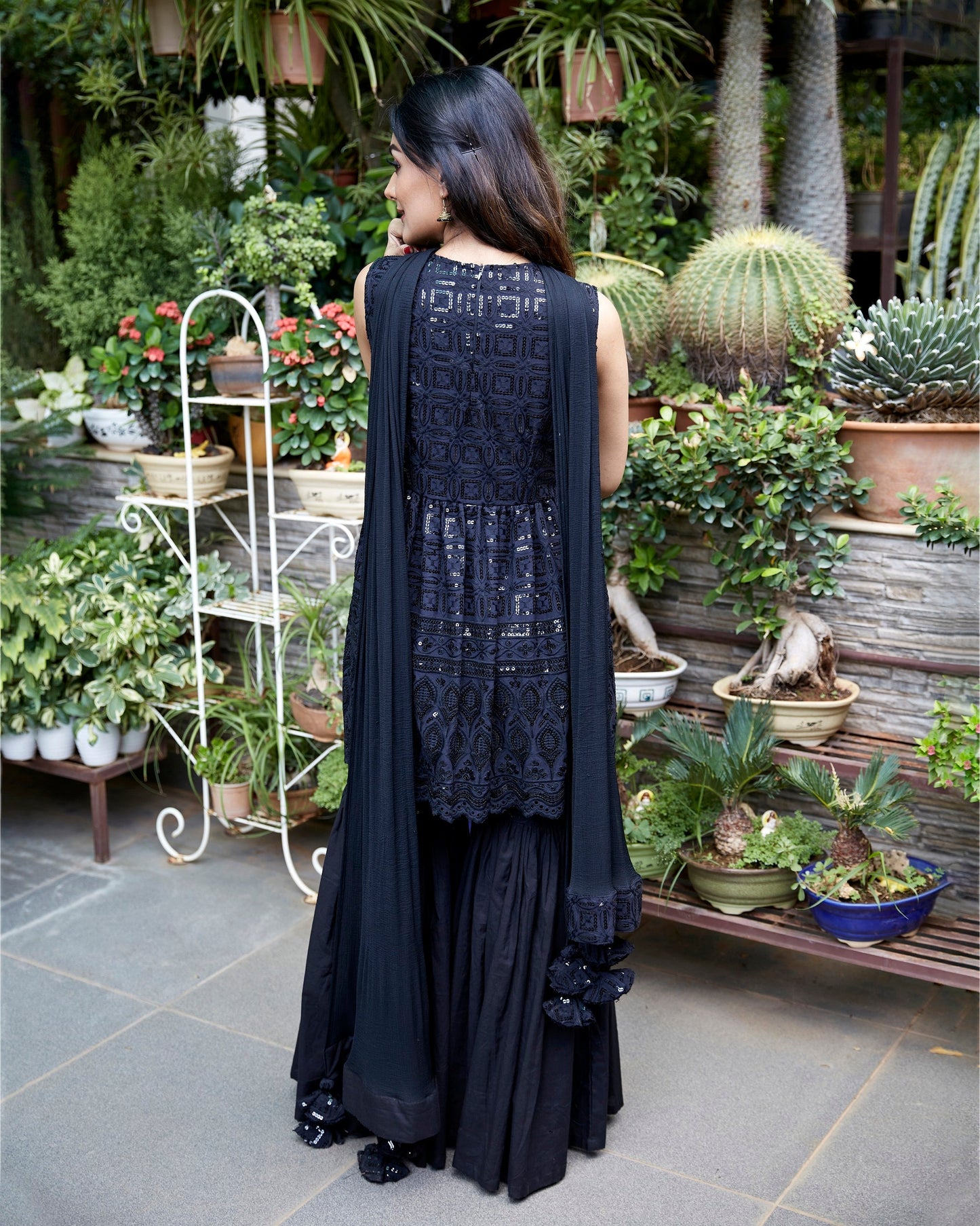 Black Sequence Kurta Set