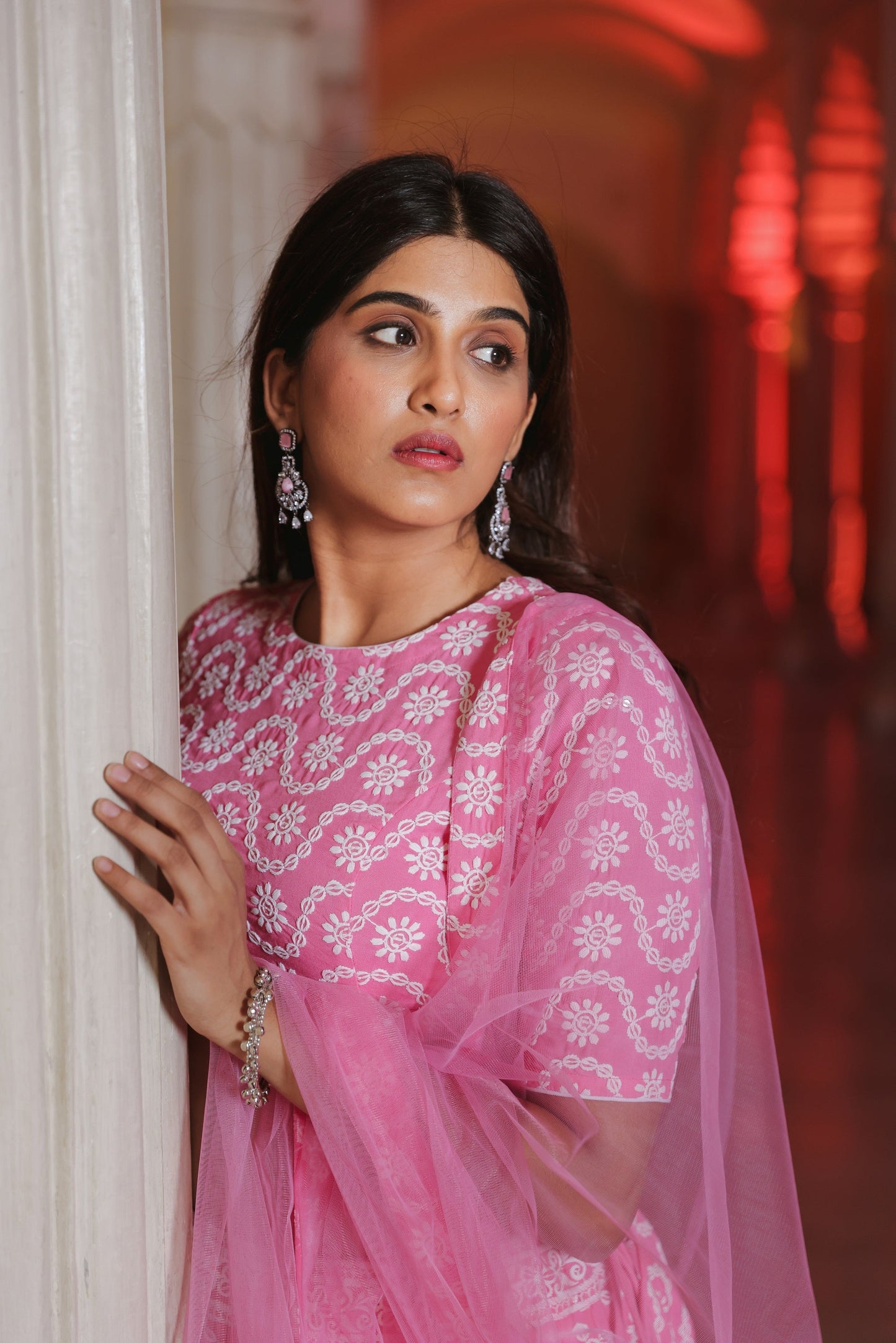 Pink Cupcake Embroidered Lehenga