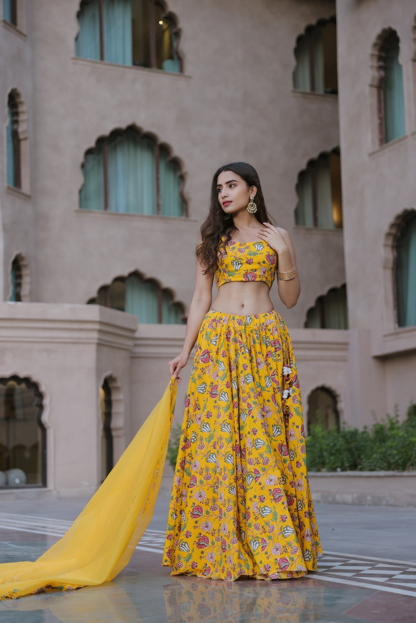 Bumblebee Yellow Lehenga Set