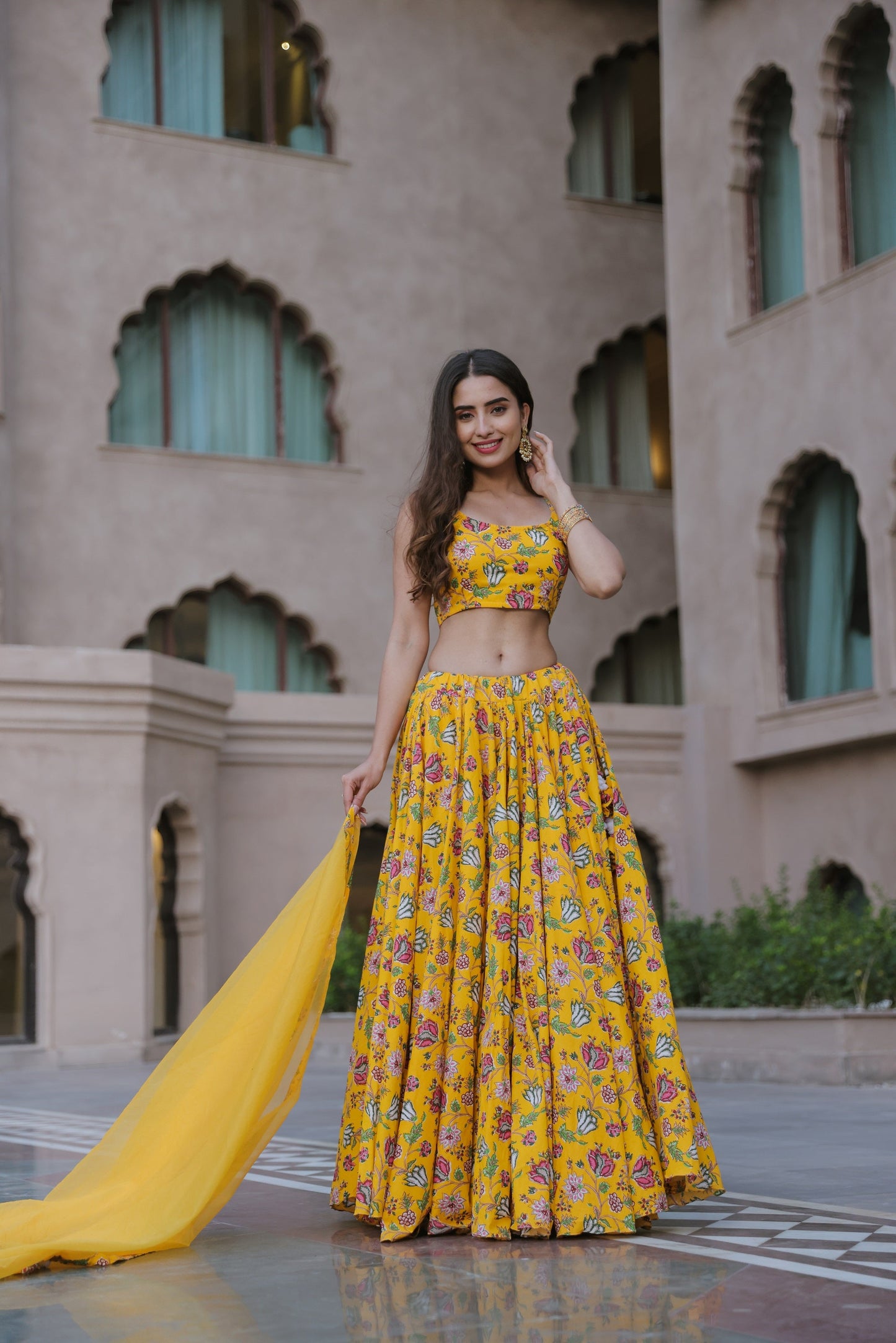 Bumblebee Yellow Lehenga Set