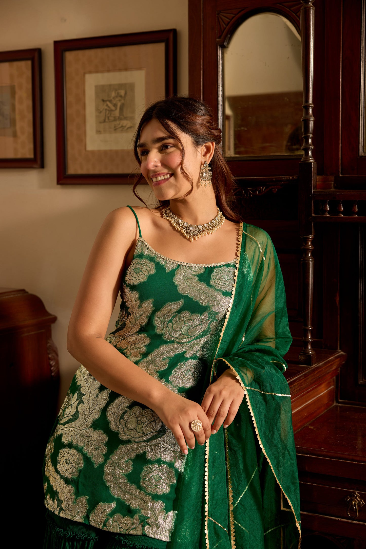 Chandani GREEN SHARARA SET