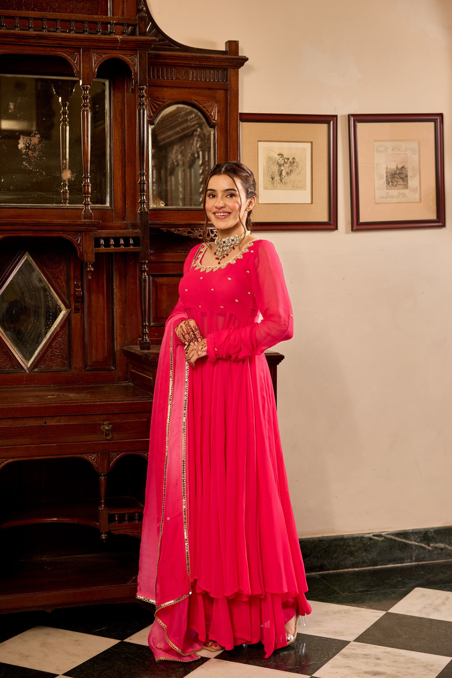 Bright Pink Suit Set