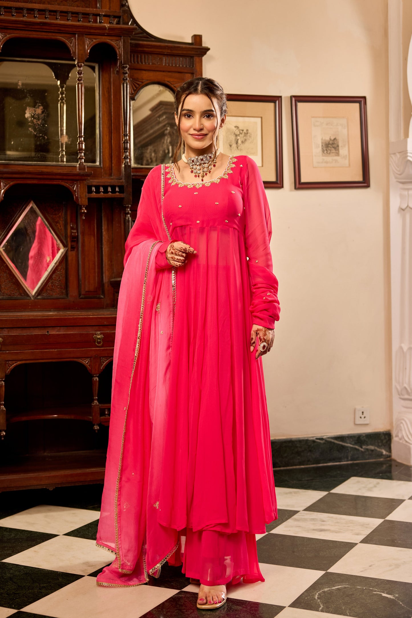 Bright Pink Suit Set