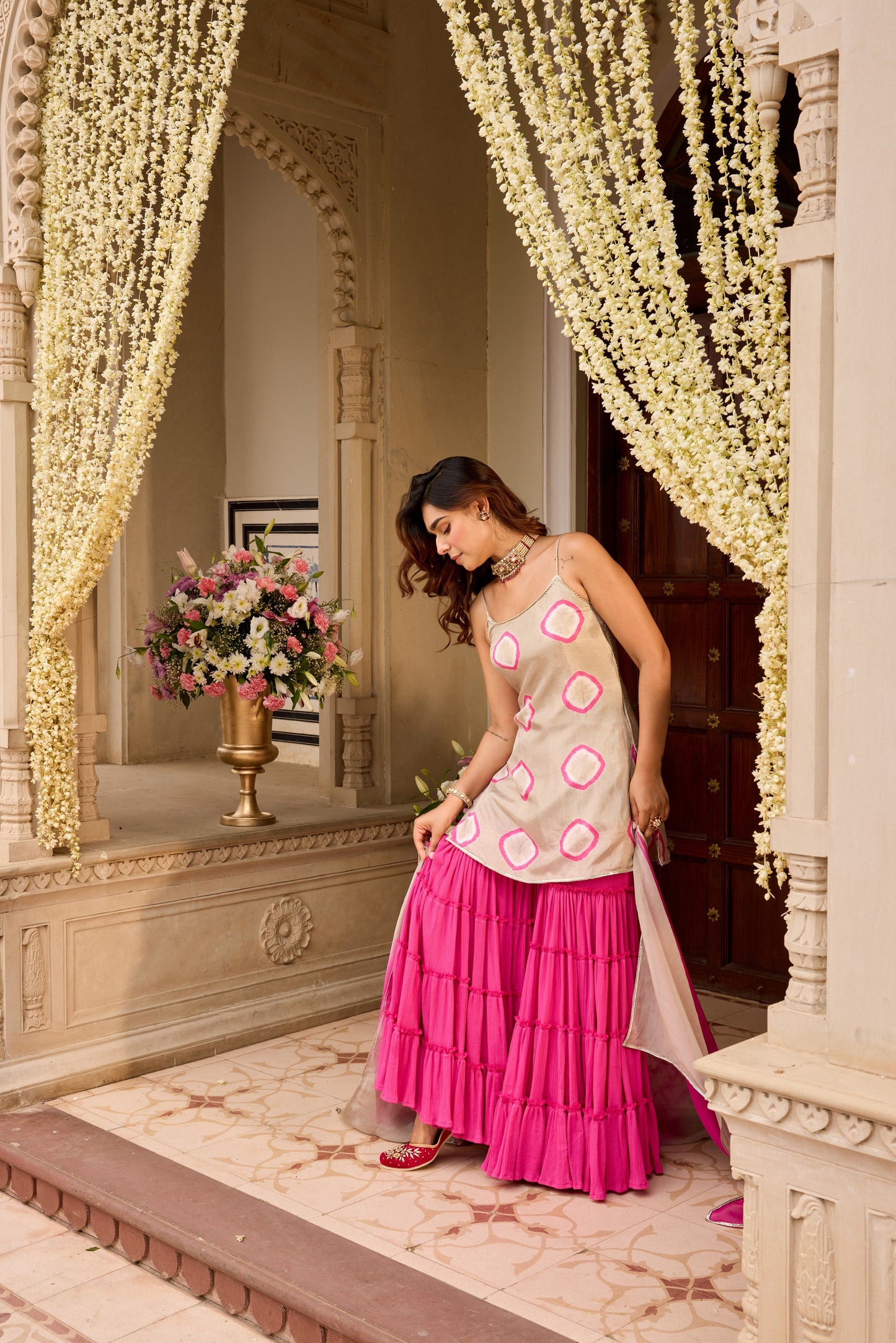 FALAK RANI GRAY SHARARA SET