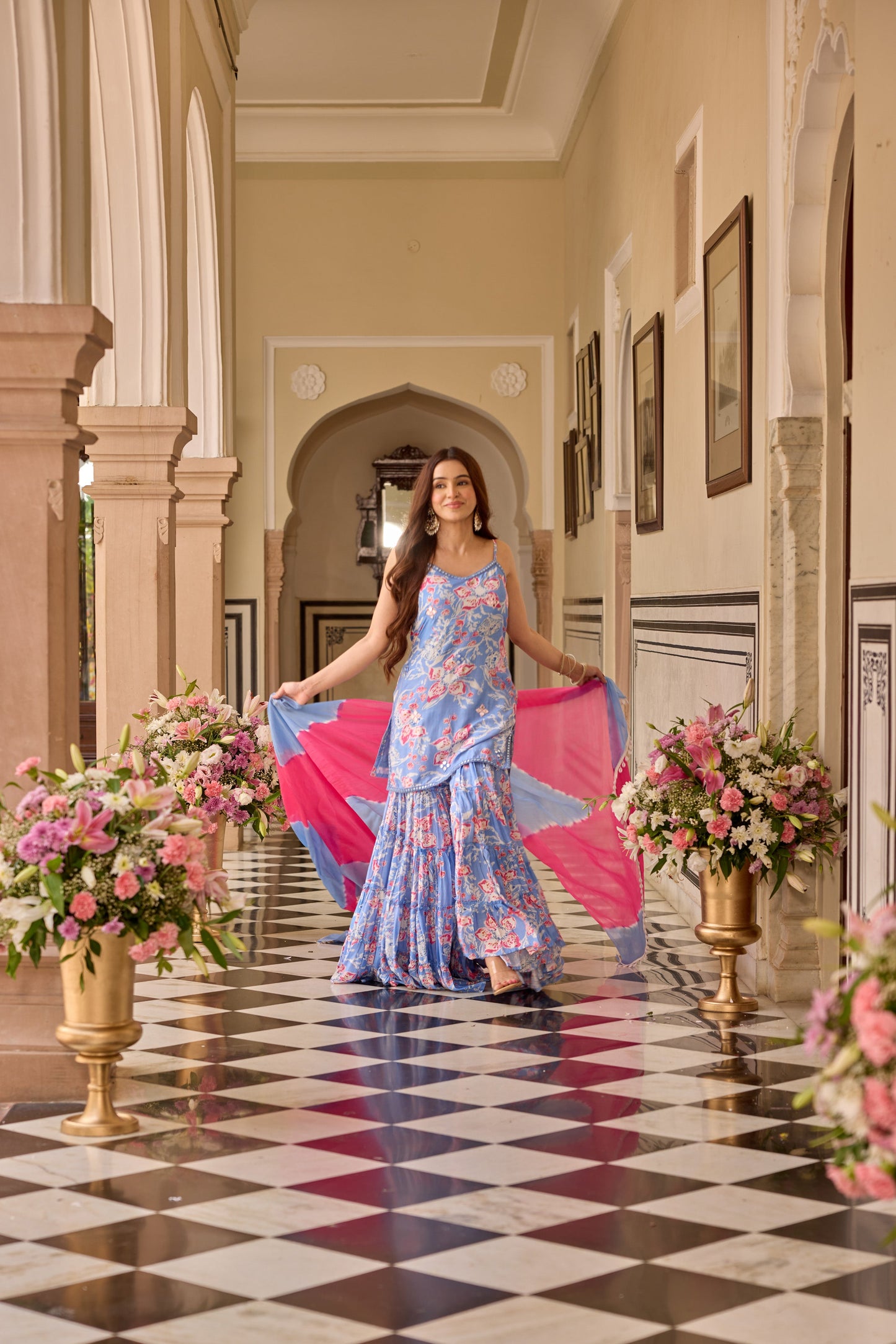 GULSHAN BLUE SHARARA SET