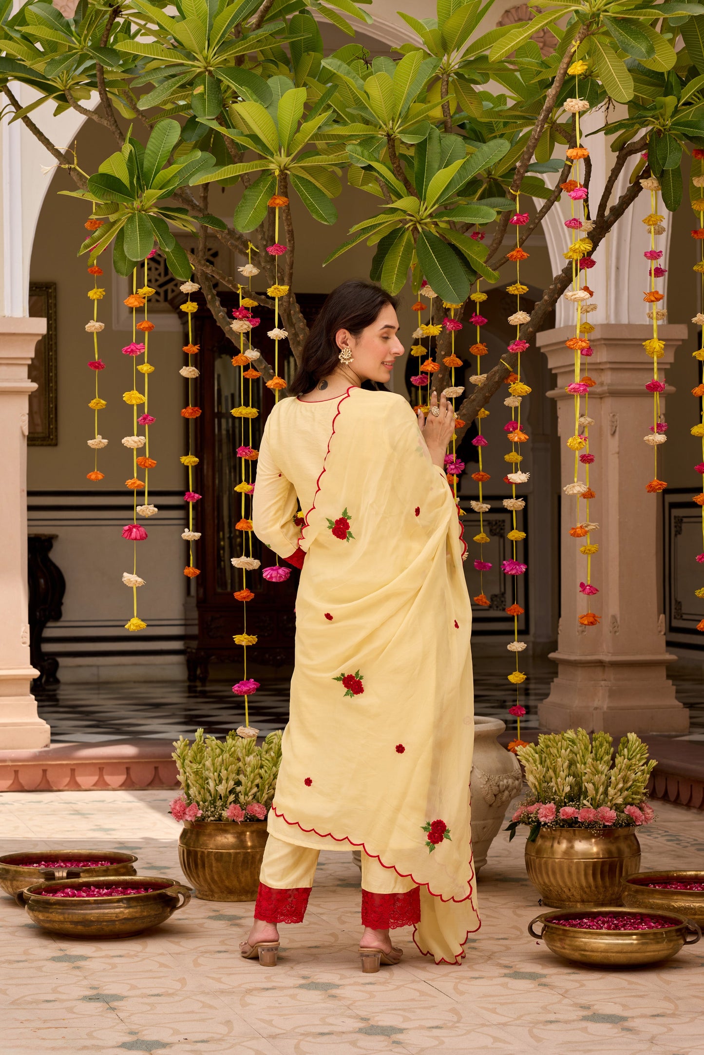 LIME YELLOW Straight Kurta Set