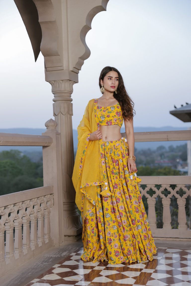 Bumblebee Yellow Lehenga Set