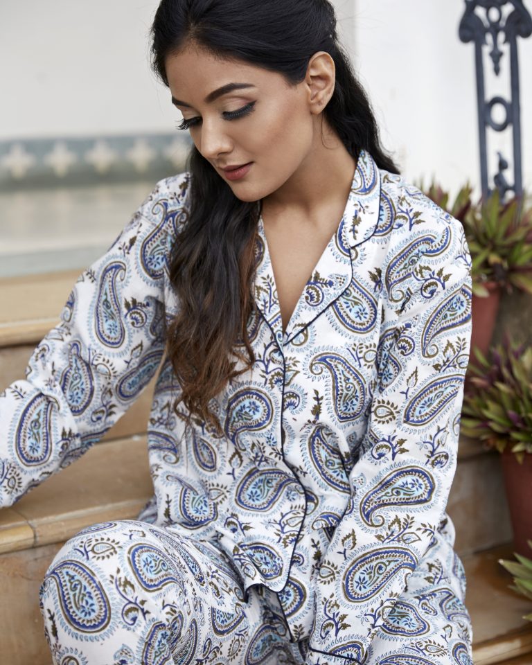 Paisley Print Night Suit