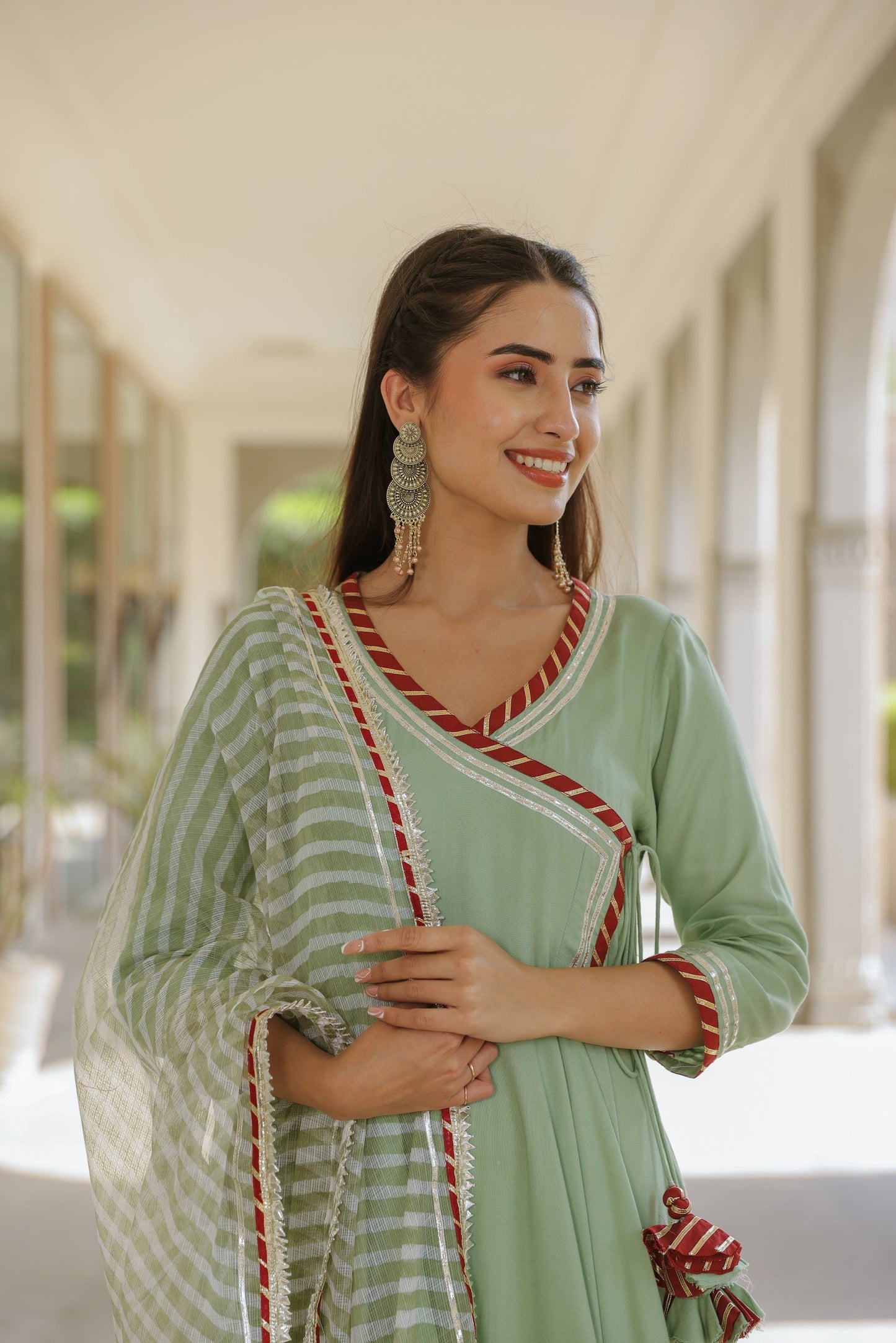 Mint Green Gota Suit Set
