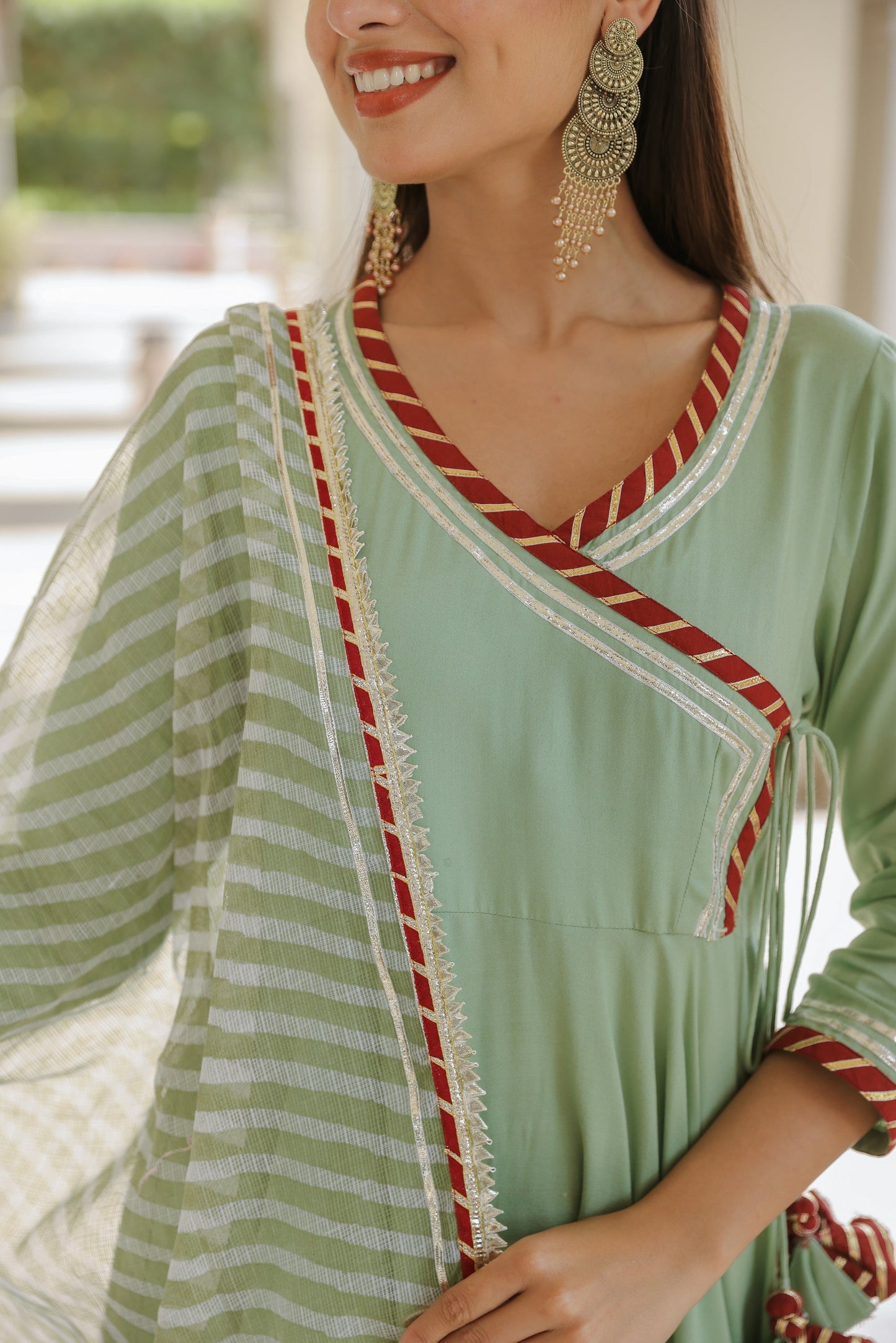Mint Green Gota Suit Set