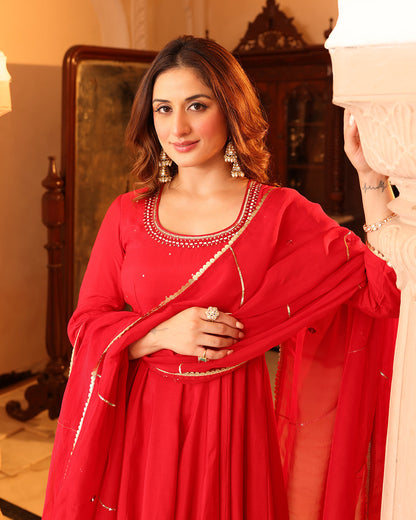 INAAYAT RED Suit SET