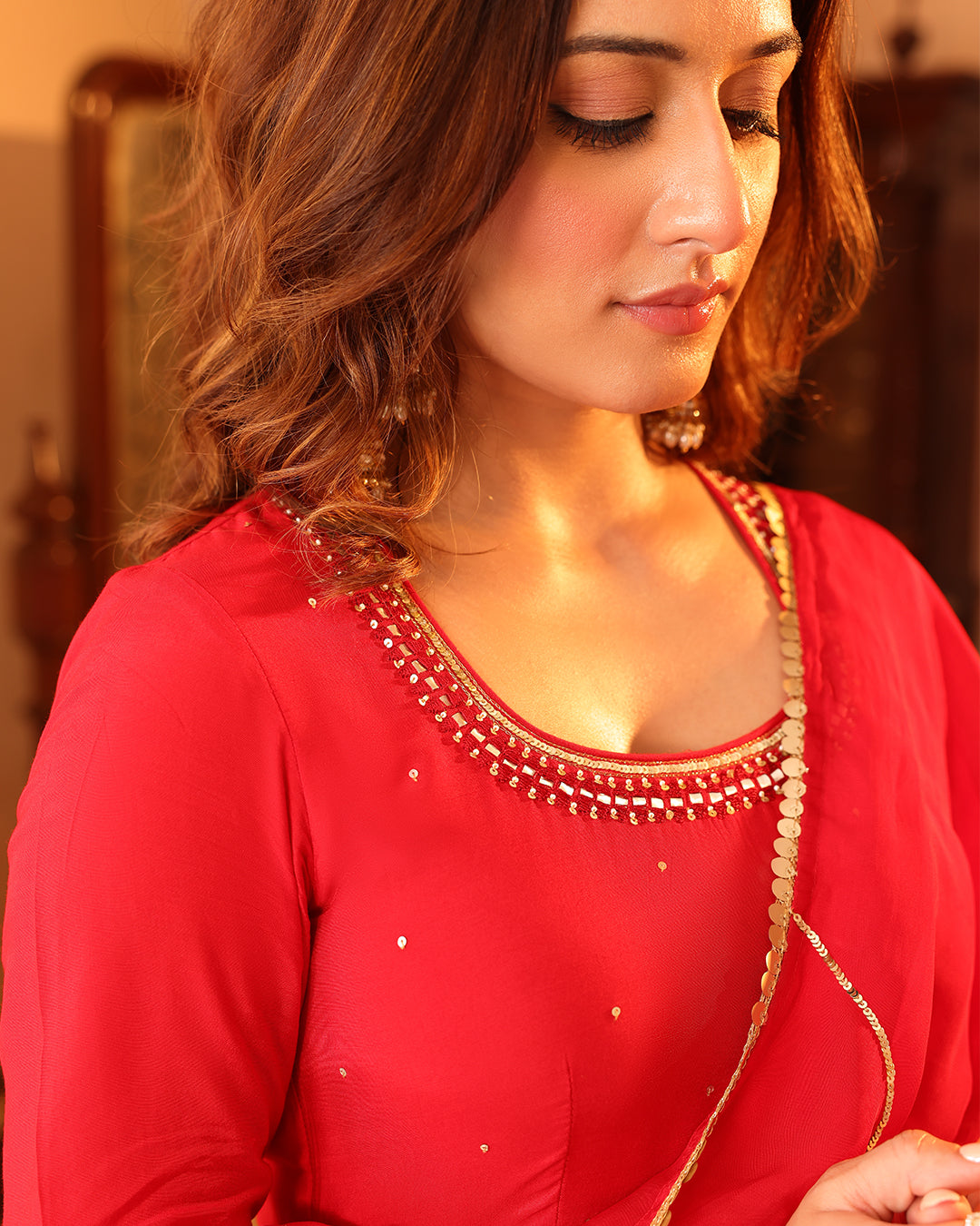 INAAYAT RED Suit SET