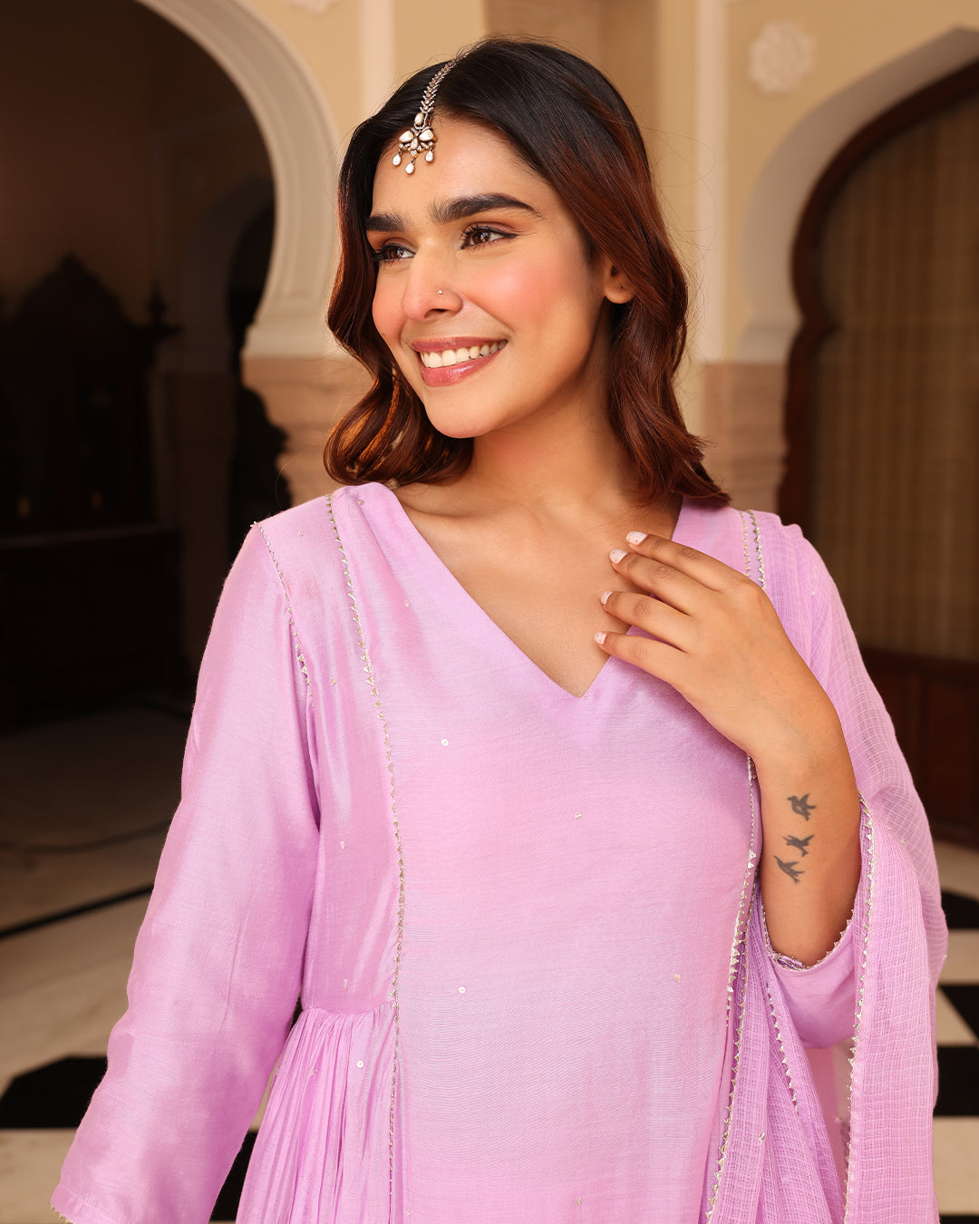 Ishqiya Purple Suit Set