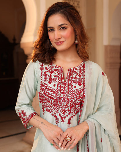 Light Green Straight Kurta Set