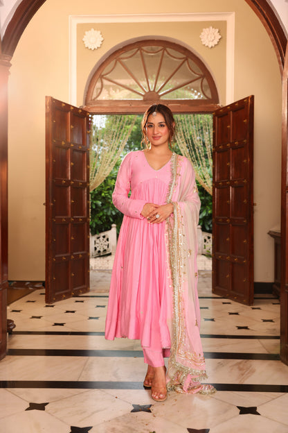 Light Pink Gotapatti Suit Set