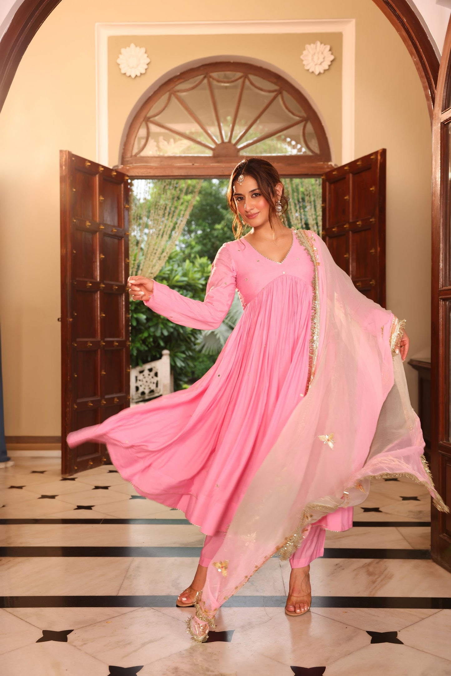 Light Pink Gotapatti Suit Set