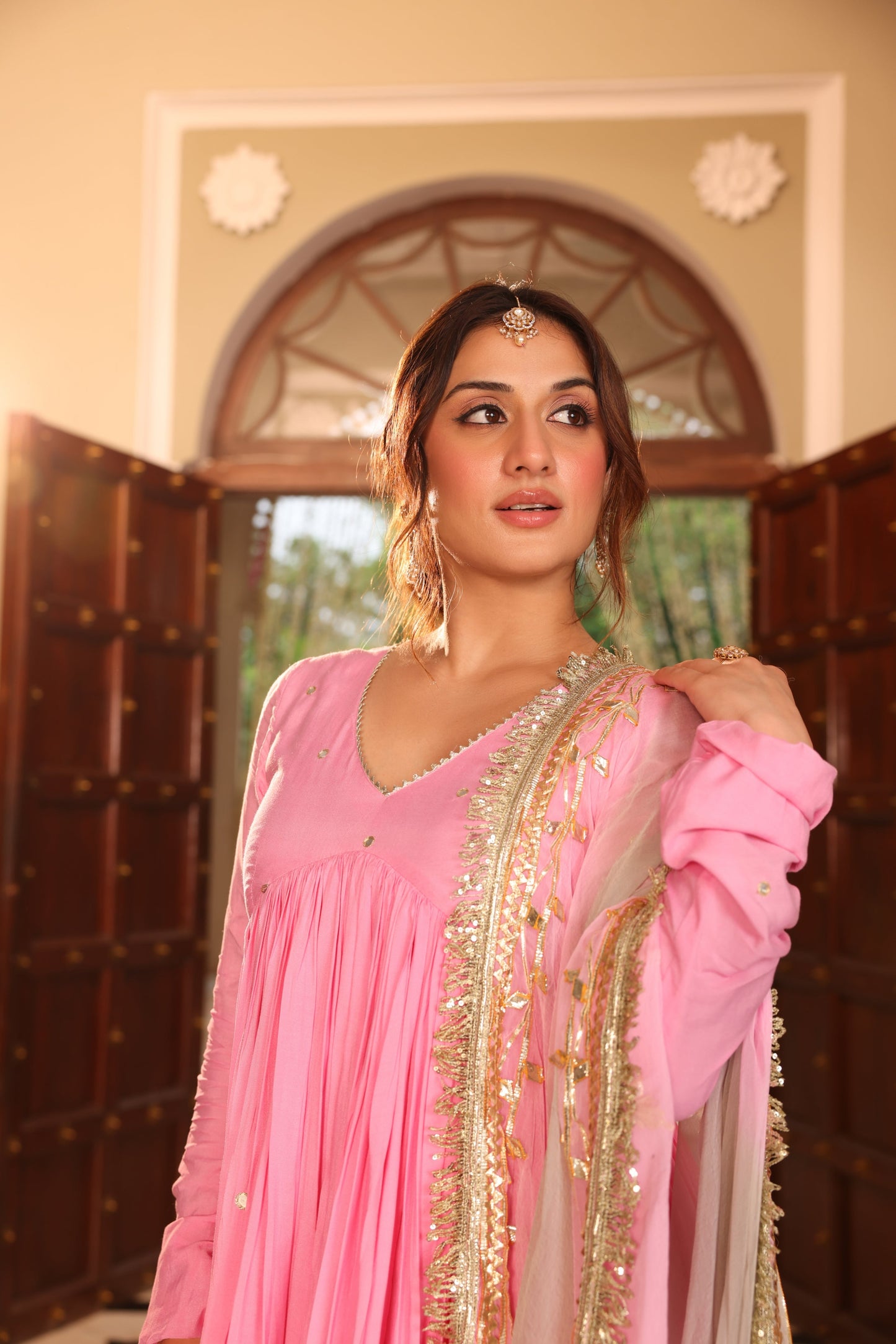 Light Pink Gotapatti Suit Set