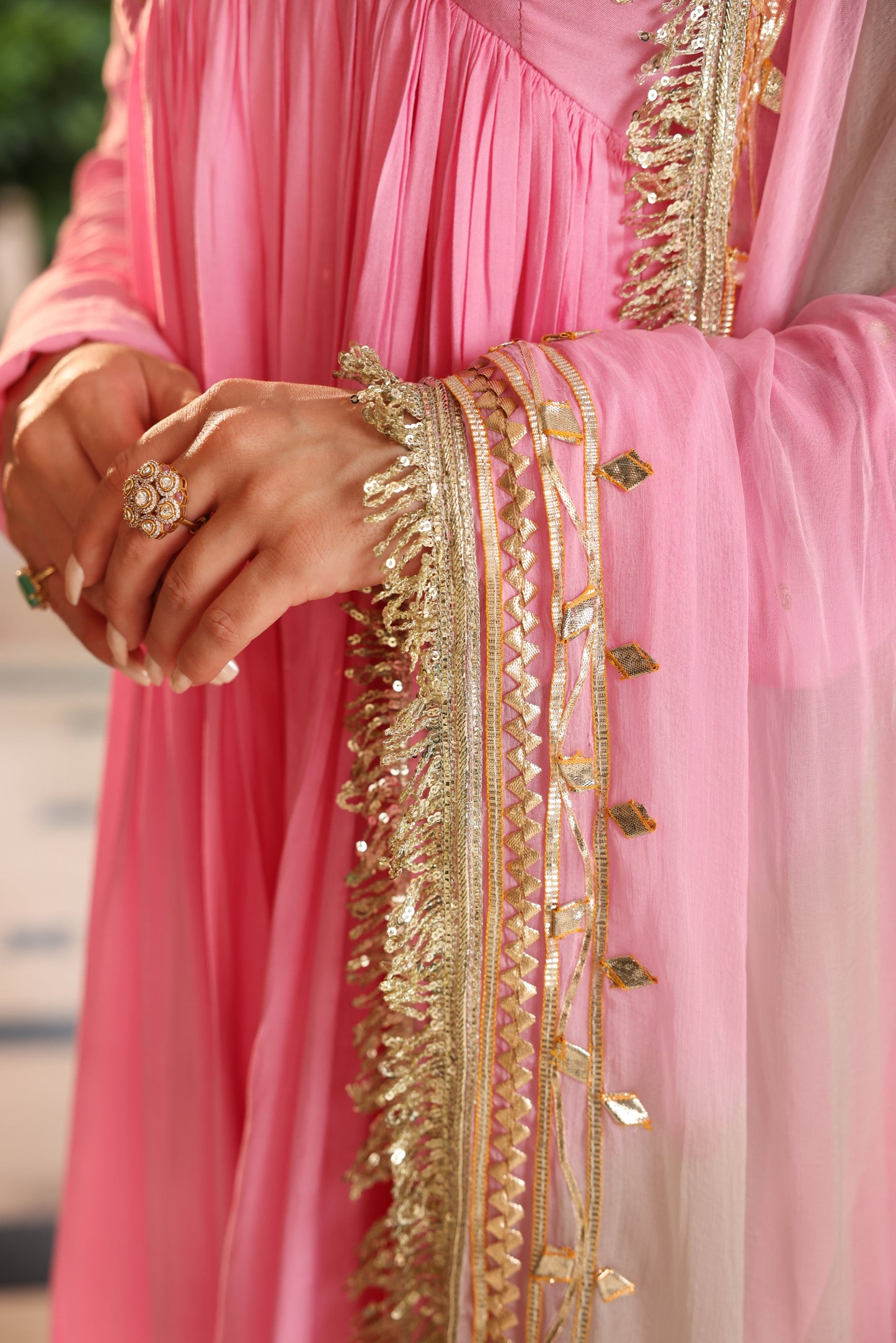 Light Pink Gotapatti Suit Set