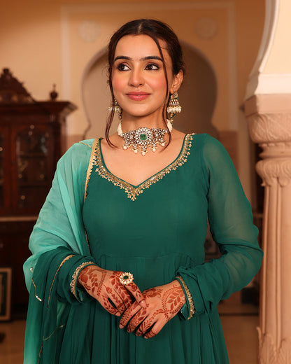 Turquoise Green Suit Set