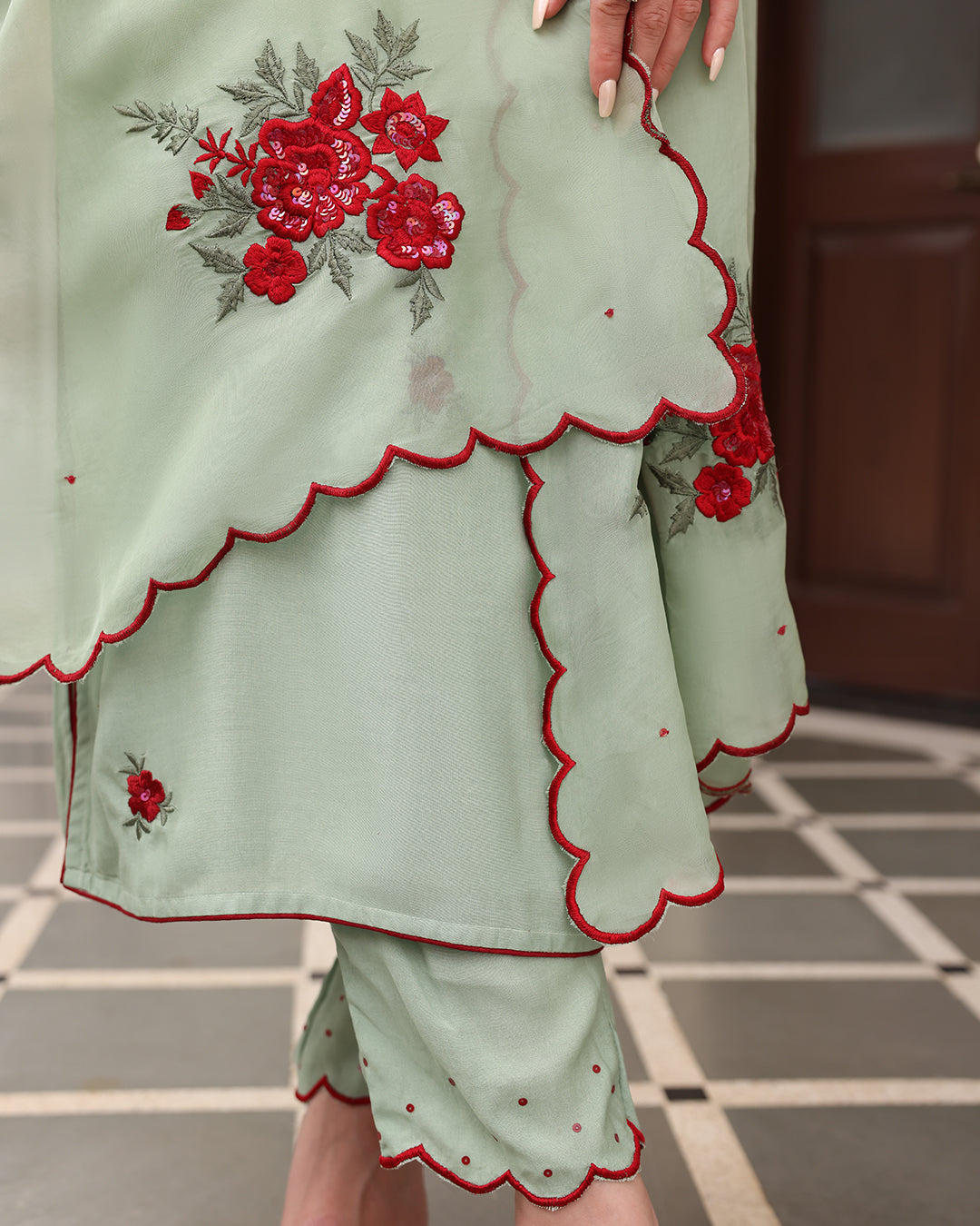 Pistachio Green Straight Kurta Set