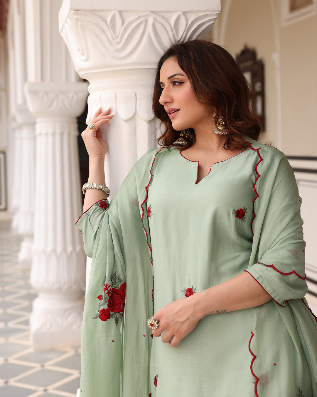 Pistachio Green Straight Kurta Set