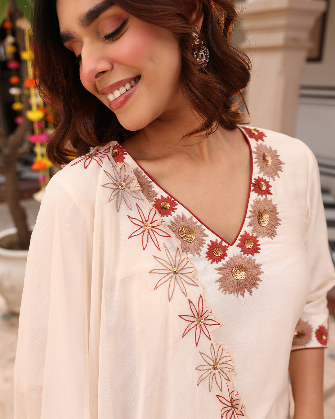 Beige Straight Kurta Set