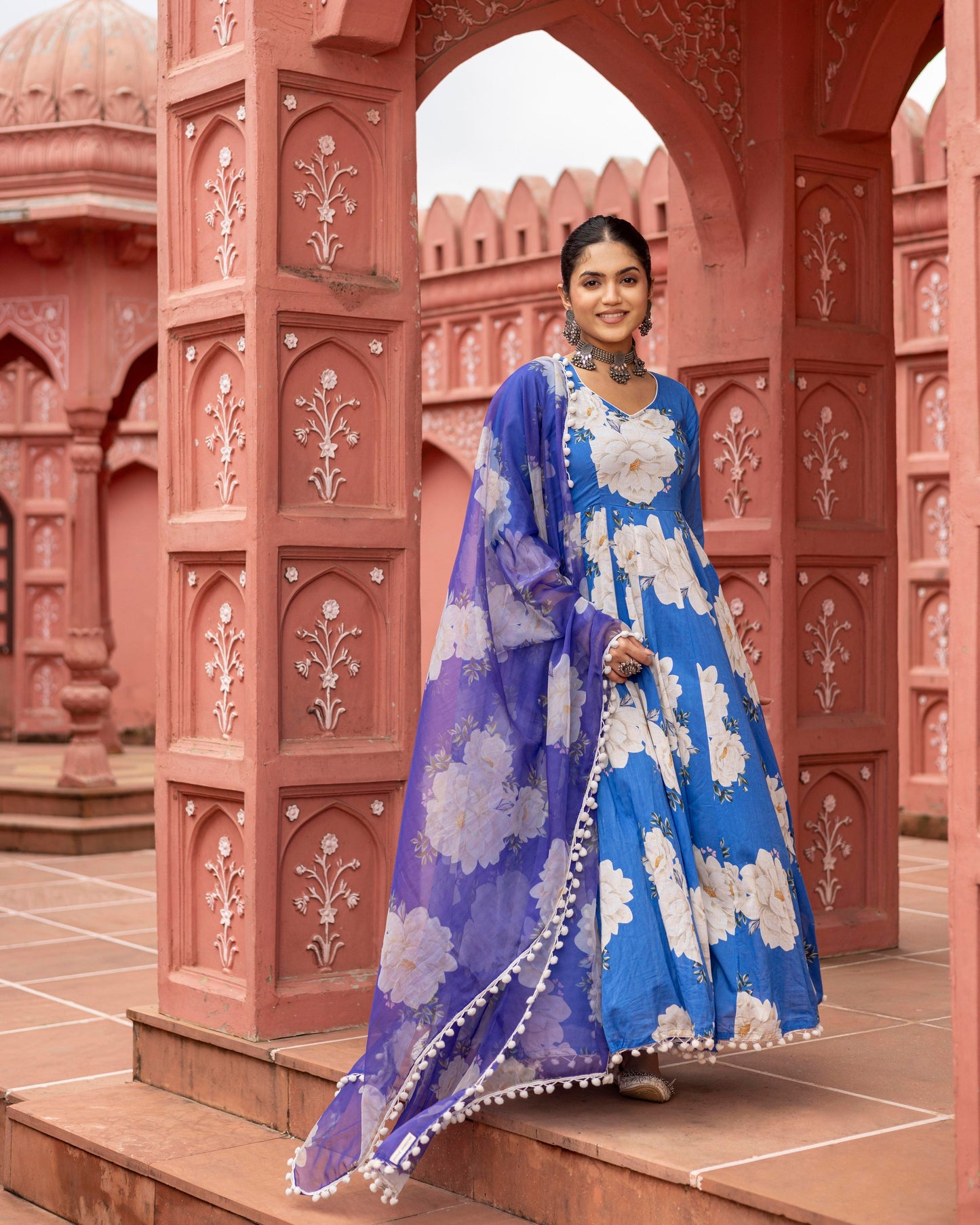 Blueberry Digital printed suit set