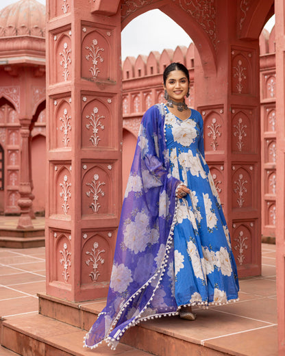 Blueberry Digital printed suit set