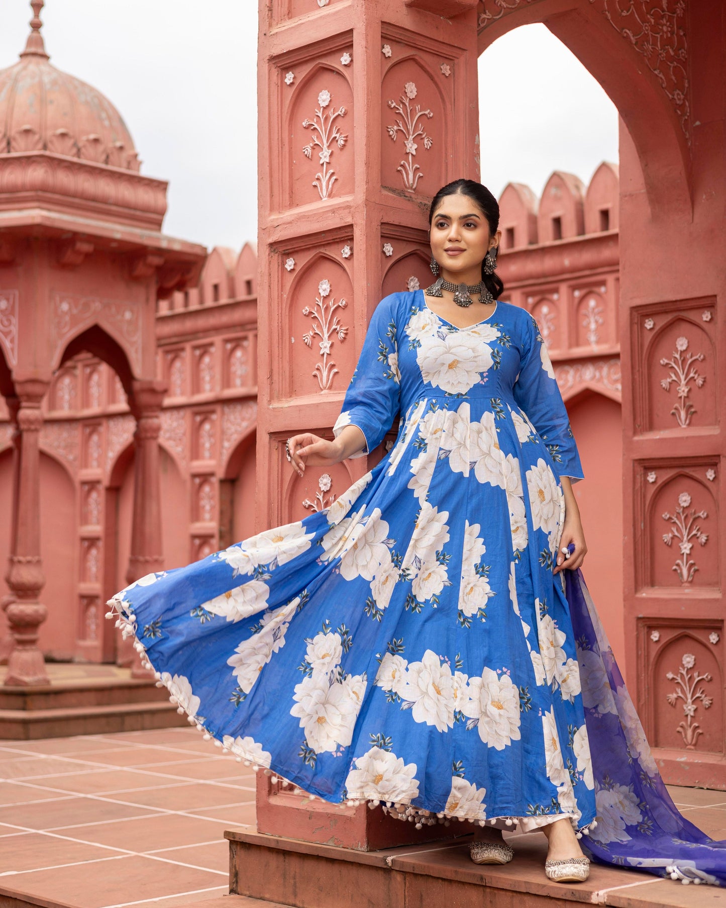 Blueberry Digital printed suit set