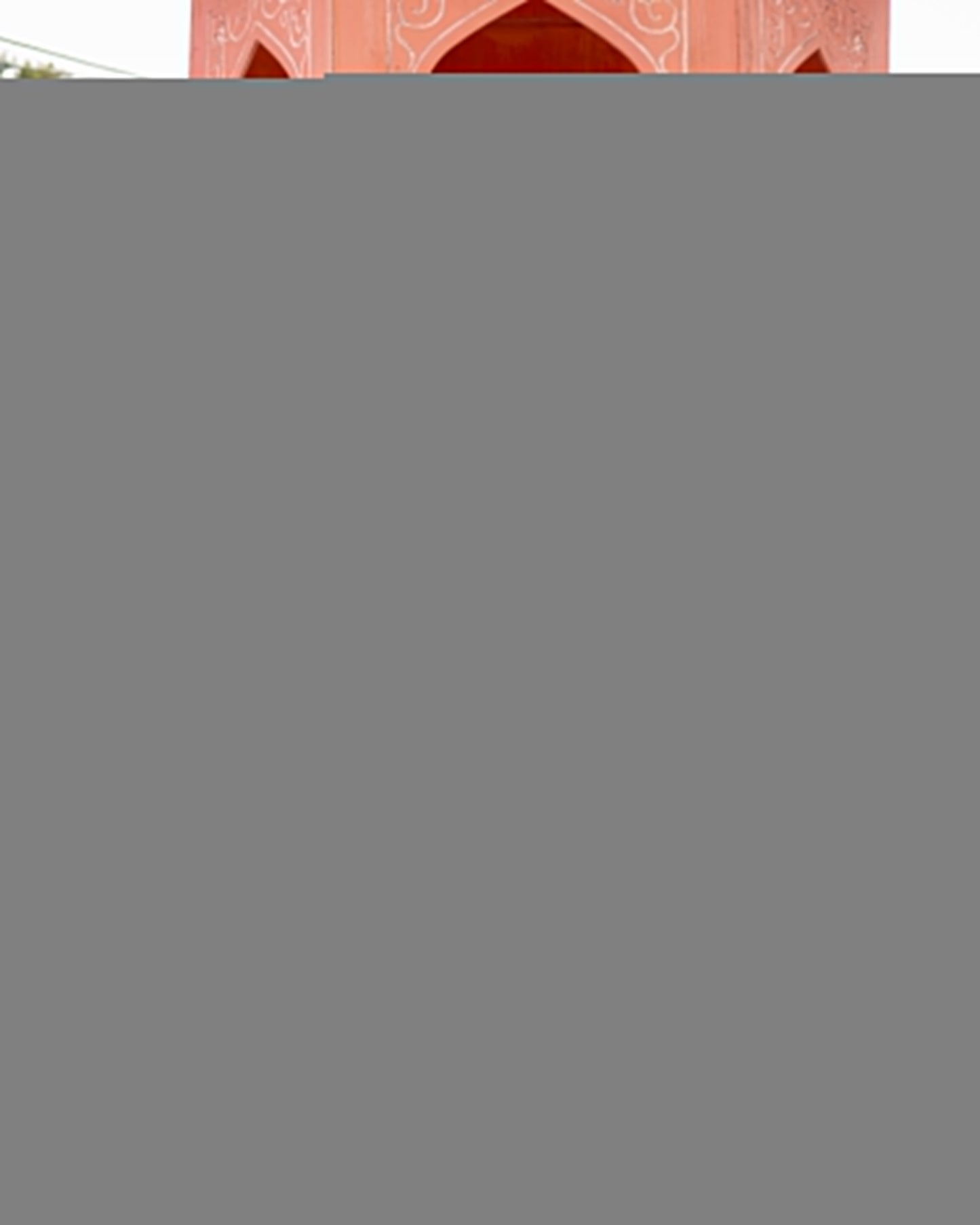 Stone gray Anarkali suit set
