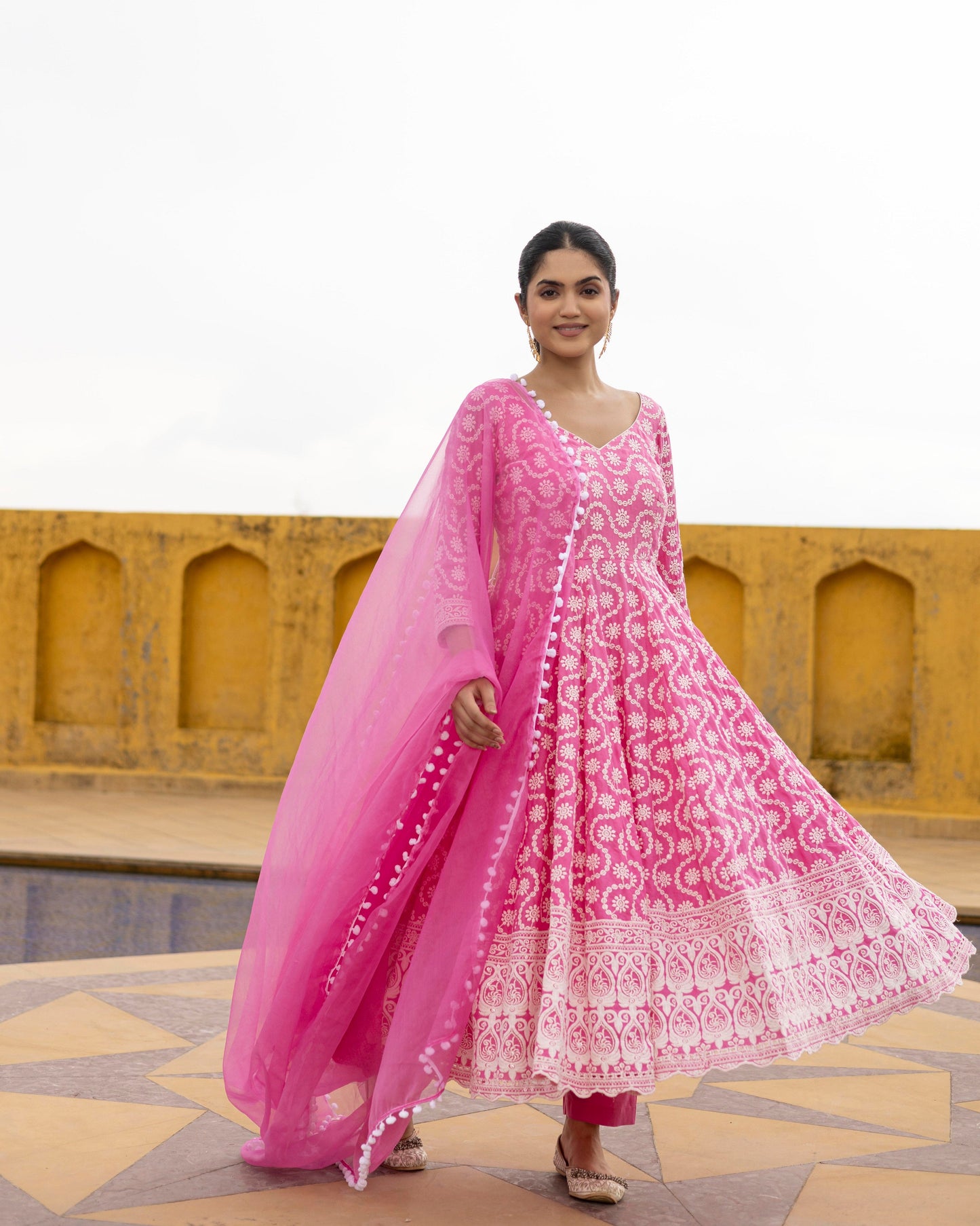 PINK CUPCAKE embroidered Suit Set