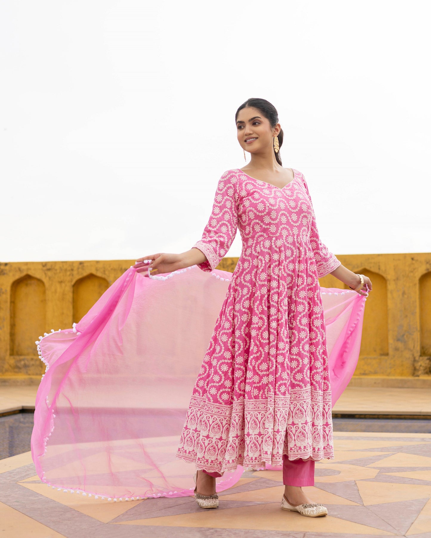 PINK CUPCAKE embroidered Suit Set