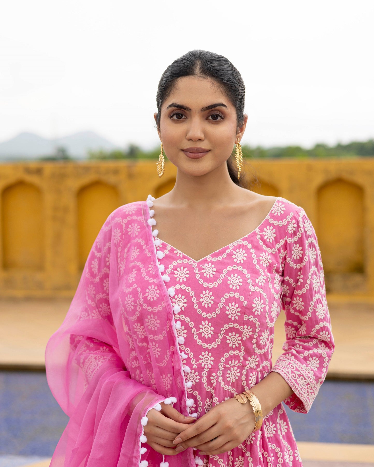 PINK CUPCAKE embroidered Suit Set