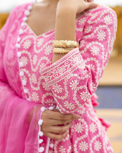 PINK CUPCAKE embroidered Suit Set