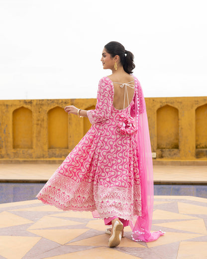 PINK CUPCAKE embroidered Suit Set
